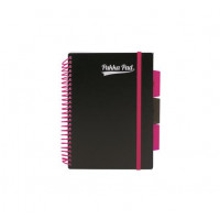 Spirálfüzet, A5, vonalas, 100 lap, PUKKA PAD, "Neon black project book" Spirálfüzet, A5, vonalas, 100 lap, PUKKA PAD, "Neon black project book"