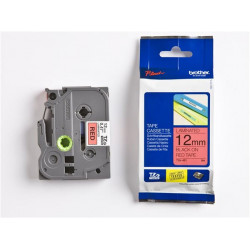 Feliratozógép szalag, 12 mm x 8 m, BROTHER, "TZe-431" piros-fekete