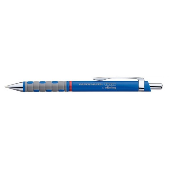 Golyóstoll, 0,8 mm, nyomógombos, kék tolltest, ROTRING "Tikky III", kék