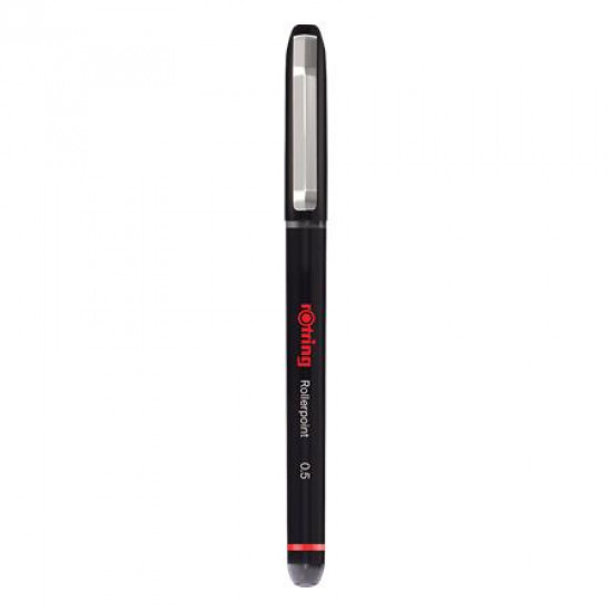 Rollertoll, 0,5 mm, kupakos, ROTRING "Rollerpoint", fekete