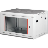 Rack szekrény, fali, 19", 6U, lapraszerelt, LANDE "PROlineB", szürke Rack szekrény, fali, 19", 6U, lapraszerelt, LANDE "PROlineB", szürke