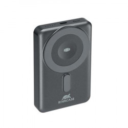 Hordozható akkumulátor, mágneses (vezeték nélküli), 10000mAh, RIVACASE "VA2608"