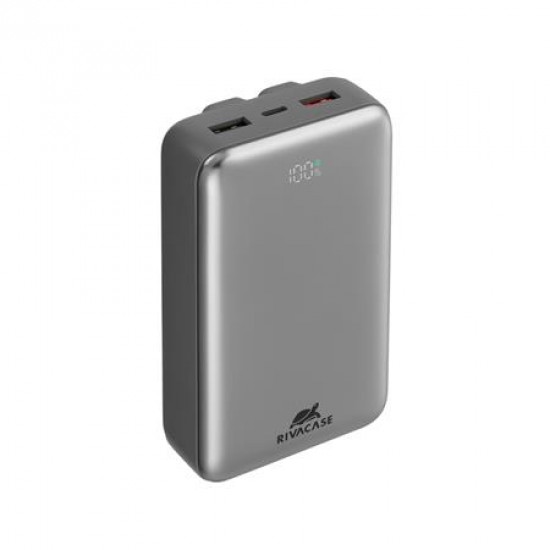 Hordozható akkumulátor, beépített kábellel, 20000mAh, RIVACASE "VA2612"