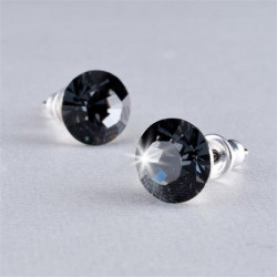 Fülbevaló, Black Diamond SWAROVSKI® kristállyal, 8mm, ART CRYSTELLA® Fülbevaló, Black Diamond SWAROVSKI® kristállyal, 8mm, ART CRYSTELLA®
