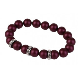 Karkötő, ametiszt lila SWAROVSKI® gyöngyből, fehér rondella kristállyal, 10mm, ART CRYSTELLA® M Karkötő, ametiszt lila SWAROVSKI® gyöngyből, fehér rondella kristállyal, 10mm, ART CRYSTELLA® M