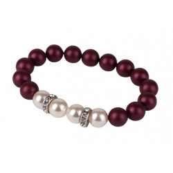 Karkötő, ametiszt lila-fehér SWAROVSKI® gyöngyből, fehér rondella kristállyal, 10mm, ART CRYSTELLA® M Karkötő, ametiszt lila-fehér SWAROVSKI® gyöngyből, fehér rondella kristállyal, 10mm, ART CRYSTELLA® M