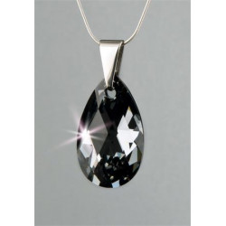 Nyaklánc, esőcsepp formájú, Black Diamond SWAROVSKI® kristállyal, 16mm, ART CRYSTELLA® Nyaklánc, esőcsepp formájú, Black Diamond SWAROVSKI® kristállyal, 16mm, ART CRYSTELLA®
