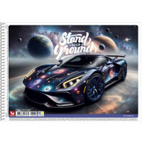 Vázlatfüzet, spirál, A4, 120 g, 30 lap, SHKOLYARYK, vegyes autós minta Vázlatfüzet, spirál, A4, 120 g, 30 lap, SHKOLYARYK, vegyes autós minta