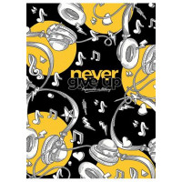 Füzet, tűzött, A5, vonalas, 80 lap, SHKOLYARYK "Never give up", vegyes Füzet, tűzött, A5, vonalas, 80 lap, SHKOLYARYK "Never give up", vegyes