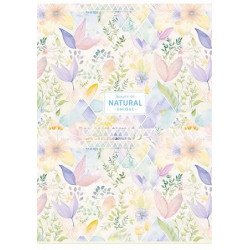 Füzet, tűzött, A4, kockás, 80 lap, SHKOLYARYK "Natural", vegyes