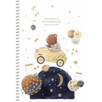 Spirálfüzet, A5, kockás, 80 lap, SHKOLYARYK, "Made with love", vegyes Spirálfüzet, A5, kockás, 80 lap, SHKOLYARYK, "Made with love", vegyes