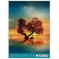 Spirálfüzet, A4+, vonalas, 80 lap, SHKOLYARYK "Colourful magic", vegyes Spirálfüzet, A4+, vonalas, 80 lap, SHKOLYARYK "Colourful magic", vegyes