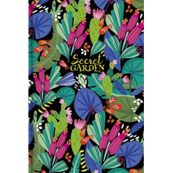 Jegyzetfüzet, A5, vonalas, 80 lap, SHKOLYARYK "Secret Garden", vegyes Jegyzetfüzet, A5, vonalas, 80 lap, SHKOLYARYK "Secret Garden", vegyes