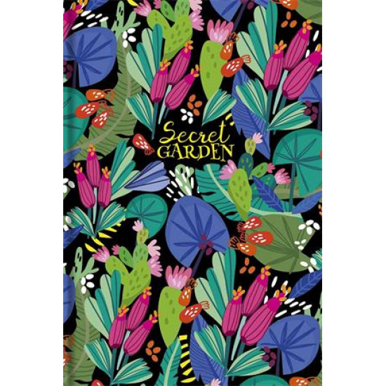 Jegyzetfüzet, A5, vonalas, 80 lap, SHKOLYARYK "Secret Garden", vegyes