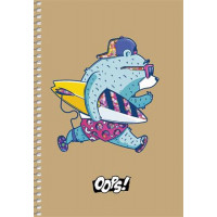 Spirálfüzet, A5, kockás, 96 lap, SHKOLYARYK "Student", vegyes