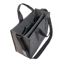 Irodai válltáska, vállpánttal, M méret, 36x28x15 cm, SIGEL "Classic", sötétszürke