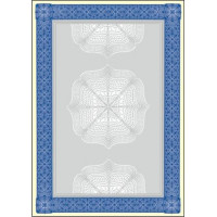 Előnyomott papír, A4, 185 g, SIGEL "Oklevél", kék Előnyomott papír, A4, 185 g, SIGEL "Oklevél", kék