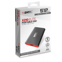 SSD (külső memória), 512GB, USB 3.2, 500/500 MB/s, EMTEC "X210" SSD (külső memória), 512GB, USB 3.2, 500/500 MB/s, EMTEC "X210"