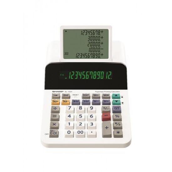 Számológép, segédkijelzős asztali, 12 számjegy, SHARP "EL-1501"