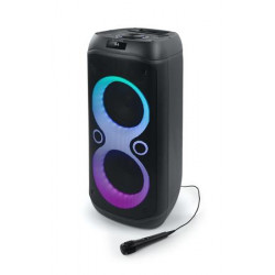 Hangszóró, Bluetooth, mikrofonnal, LED fényekkel, 600W, MUSE "M-1937DJ", fekete