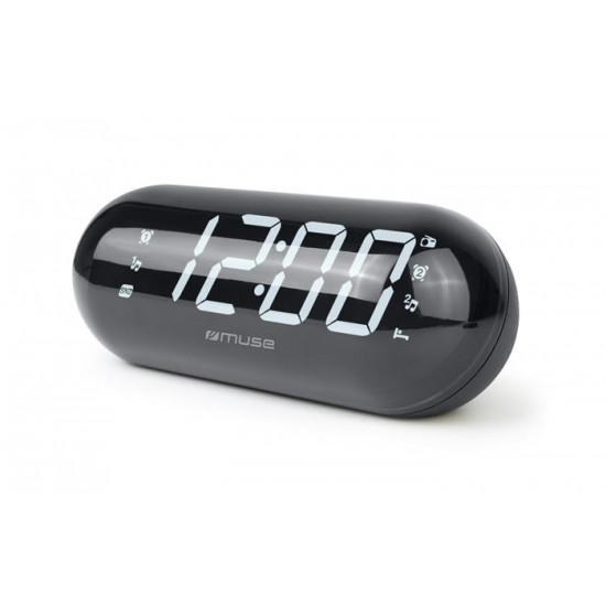 Rádió, órás, jumbo kijelző, MUSE, "M-19GL", fekete