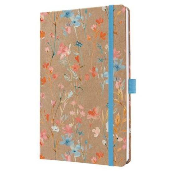 Naptár, A5, heti, 2027, kemény borító, SIGEL "Jolie", Blue Floral Serenity