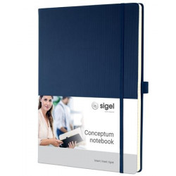 Jegyzetfüzet, exkluzív, A4, vonalas, 97 lap, keményfedeles, SIGEL "Conceptum", éjkék Jegyzetfüzet, exkluzív, A4, vonalas, 97 lap, keményfedeles, SIGEL "Conceptum", éjkék