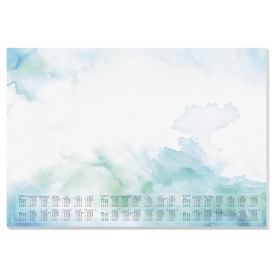 Könyökalátét, 595x410 mm, 3 éves és heti tervezővel, SIGEL "Watercolor Sea"
