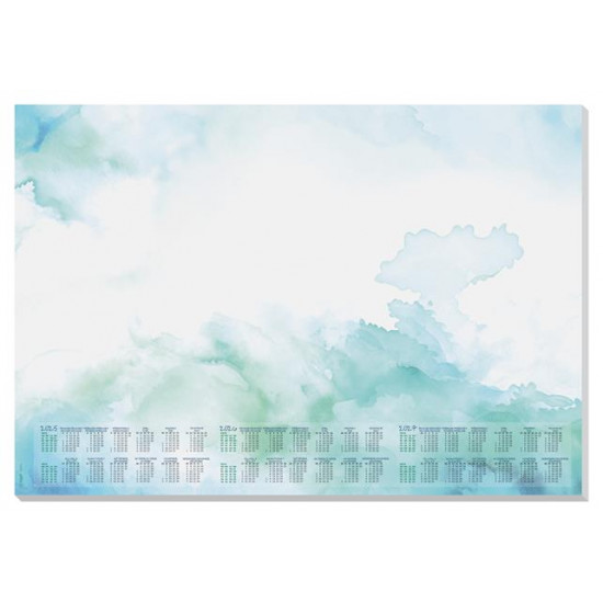 Könyökalátét, 595x410 mm, 3 éves és heti tervezővel, SIGEL "Watercolor Sea"