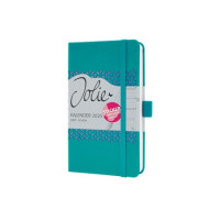 Naptár, A6, heti, 2025, kemény boritó, SIGEL "Jolie", csillogó türkiz Naptár, A6, heti, 2025, kemény boritó, SIGEL "Jolie", csillogó türkiz