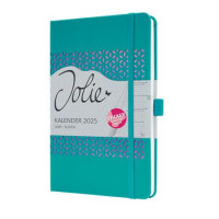 Naptár, A5, heti, 2025, kemény boritó, SIGEL "Jolie", csillogó türkiz Naptár, A5, heti, 2025, kemény boritó, SIGEL "Jolie", csillogó türkiz