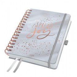 Naptár, spirál, A5, heti, 2025, kemény boritó, SIGEL "Jolie" Glittery Joy