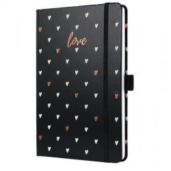 Naptár, A5, heti, 2026, kemény borító, SIGEL "Jolie", Dark love