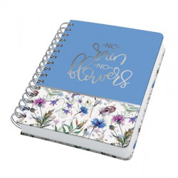 Spirálfüzet, 168x215 mm, pontrácsos, 120 lap, keményfedeles, SIGEL "Jolie",  Misty Meadows