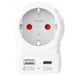 Adapter, Egyesült Államokba utazóknak, USB-C + USB-A, SKROSS Adapter, Egyesült Államokba utazóknak, USB-C + USB-A, SKROSS