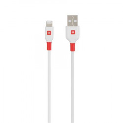 Töltőkábel, USB-A/Lightning (Apple),  1,2m, SKROSS, fehér