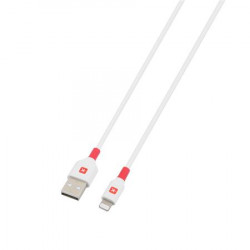 Töltőkábel, USB-A/Lightning (Apple),  2m, SKROSS, fehér