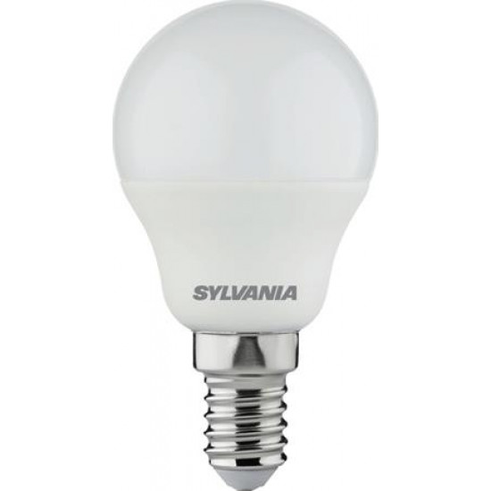 LED izzó, E14, kisgömb, 4,2W, 470lm, 4000K (HF), SYLVANIA "ToLEDo"