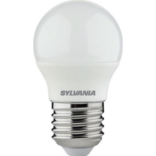 LED izzó, E27, kisgömb, 6,5W, 806lm, 4000K (HF), SYLVANIA "ToLEDo"
