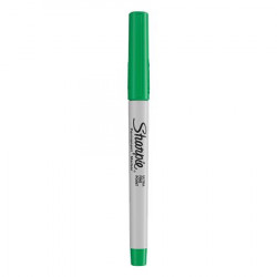 Alkoholos marker, 0,5 mm, kúpos, SHARPIE "Ultra Fine Point", zöld