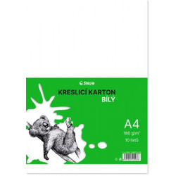 Rajzlap A4, 180g, 10 lap, STEPA, fehér