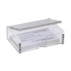 Névjegytartó doboz, műanyag, 80 db, SIGEL, víztiszta