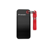 SSD (külső memória) 1TB, USB 3.2 Gen2, VERBATIM "Pocket SSD", fekete/piros SSD (külső memória) 1TB, USB 3.2 Gen2, VERBATIM "Pocket SSD", fekete/piros