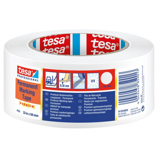 Jelölőszalag, 50 mm x 33 m, TESA "Professional Premium", fehér