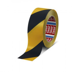 Jelölőszalag, 50 mm x 33 m, TESA "Professional Premium", fekete-sárga Jelölőszalag, 50 mm x 33 m, TESA "Professional Premium", fekete-sárga