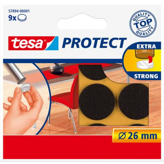 Filckorong, karcolásgátló, 26 mm, TESA "Protect®", barna