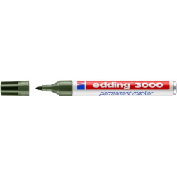 Alkoholos marker, 1,5-3 mm, kúpos, EDDING "3000", olívazöld