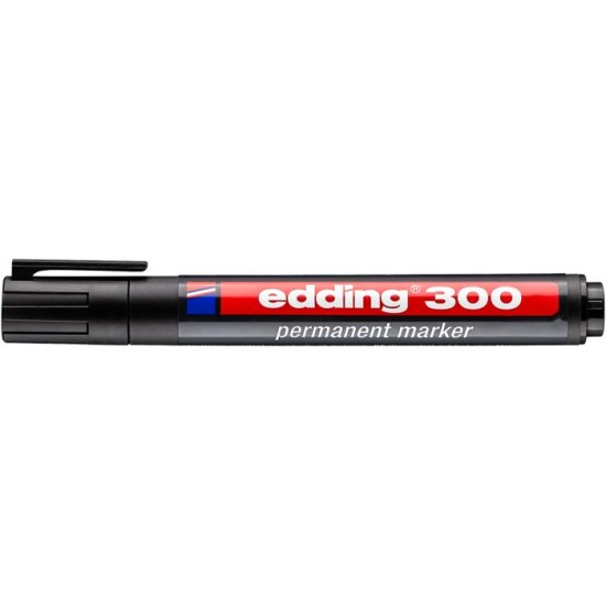 Alkoholos marker, 1,5-3 mm, kúpos, EDDING "300", fekete