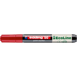 Lakkmarker, 1-2 mm, EDDING "50", piros