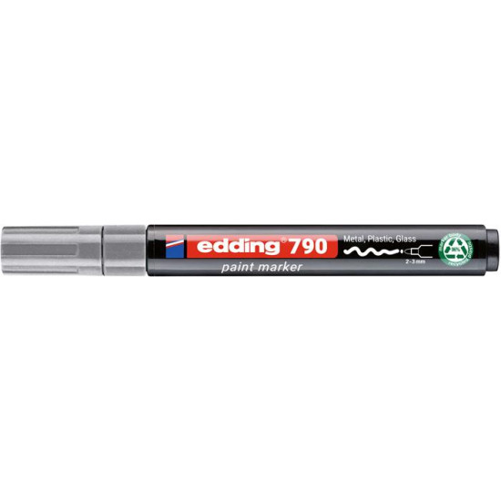 Lakkmarker, 2-3 mm, PCR, EDDING "790", ezüst